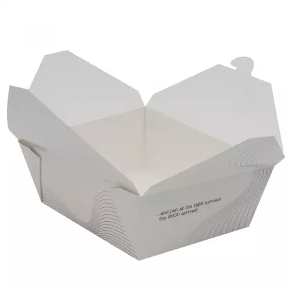 Κουτί Συσκευασίας Φαγητού Χάρτινο Medium 50oz 15x12x6.5cm Συσκευασία 10 Τεμαχίων