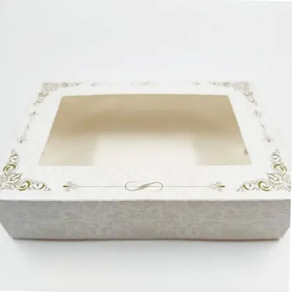 Κουτί Συσκευασίας Μνημοσύνου Easy Open Χάρτινο Με Παράθυρο 16x12x4cm Συσκευασία 20 Τεμαχίων