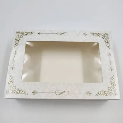 Κουτί Συσκευασίας Μνημοσύνου Easy Open Χάρτινο Με Παράθυρο 16x12x4cm Συσκευασία 20 Τεμαχίων