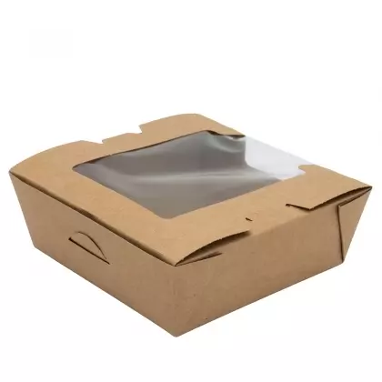 Κουτί Συσκευασίας Medium Χάρτινο Με Παράθυρο 13x13x5cm Συσκευασία 10 Τεμαχίων