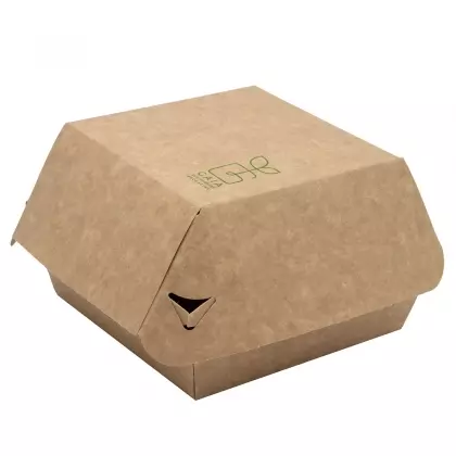 Κουτί Χάρτινο Gaia Για Burger 11x11x8.5cm Συσκευασία 10 Τεμαχίων
