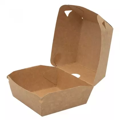 Κουτί Χάρτινο Gaia Για Burger 11x11x8.5cm Συσκευασία 10 Τεμαχίων