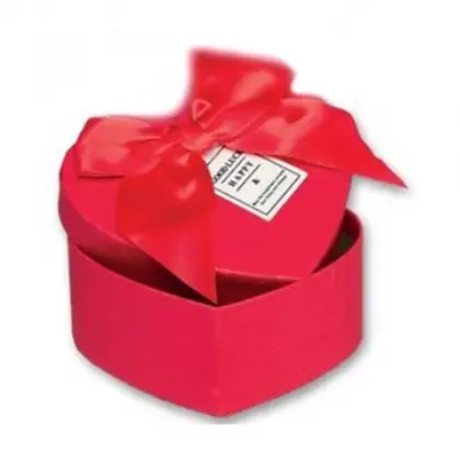 Κουτί Χάρτινο Σε Σχήμα Καρδιάς Με Καπάκι και Φιόγκο 13x12x4.5 cm