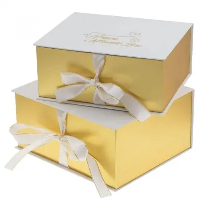 Κουτιά Σετ 2 Τεμαχίων Με Κορδέλα 26x22.5x12.5cm - 24x20x10.5cm