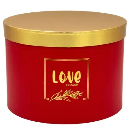 Κουτιά Σετ 3 Τεμαχίων Κυλινδρικά Με Χρυσό Καπάκι Φ25x18cm. Φ23x16cm. Φ20x14cm