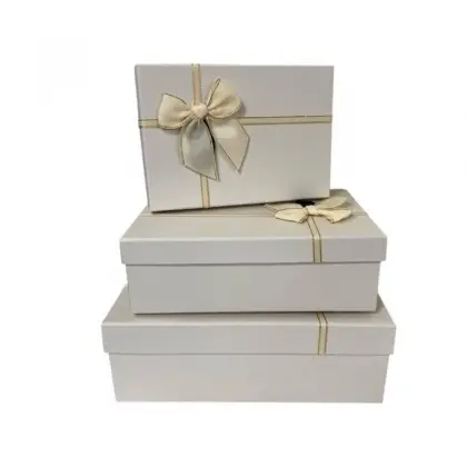 Κουτιά Σετ 3 Τεμαχίων Με Καπάκι 33,5x25x11,5 - 29x21x9 - 24,5x17x6,5cm