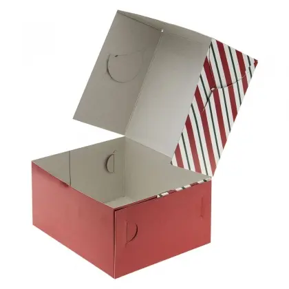 Κουτιά Ζαχαροπλαστείου Νο6 Χριστουγεννιάτικα 19x16x8cm Συσκευασία 5 Τεμαχίων