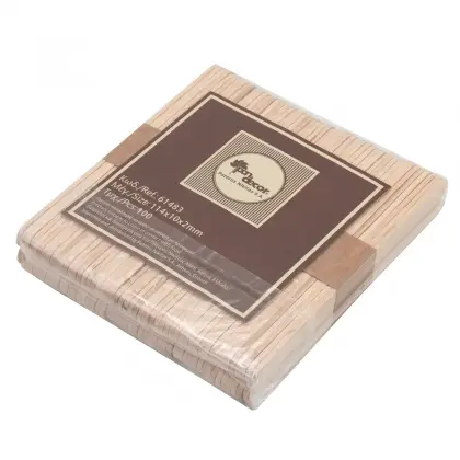 Ξυλάκια Για Παγωτό 114x10mm Συσκευασία 100 Τεμαχίων