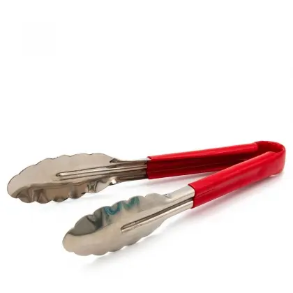 Λαβίδα Κουκουνάρα Μεταλλική Με Πλαστική Λαβή Κόκκινη 25cm