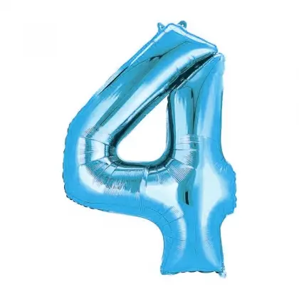 Μπαλόνι Με Τον Αριθμό 4 Foil Μεταλιζέ