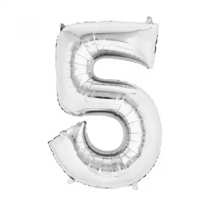 Μπαλόνι Με Τον Αριθμό 5 Foil Μεταλιζέ