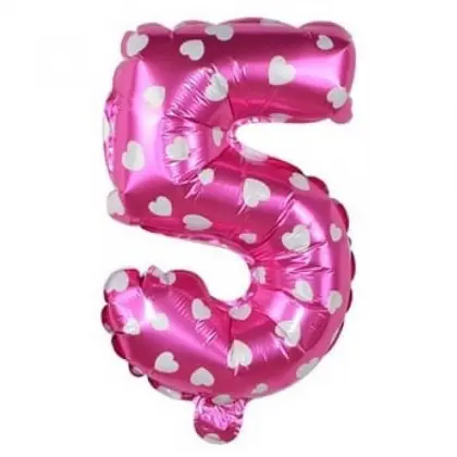 Μπαλόνι Με Τον Αριθμό 5 Foil Μεταλιζέ