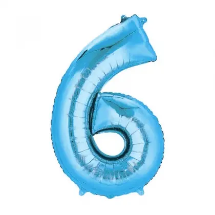 Μπαλόνι Με Τον Αριθμό 6 Foil Μεταλιζέ