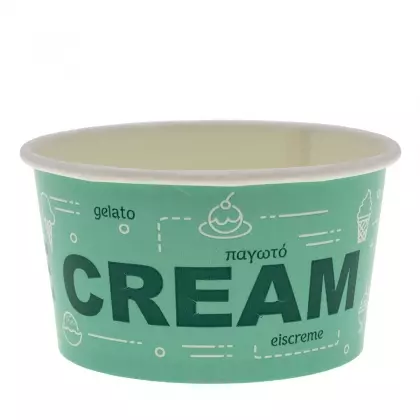 Μπωλ Παγωτού Sanitas Professional Χάρτινο 170ml Συσκευασία 50 Τεμαχίων Πράσινο