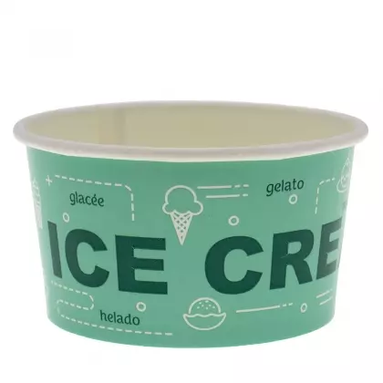 Μπωλ Παγωτού Sanitas Professional Χάρτινο 170ml Συσκευασία 50 Τεμαχίων Πράσινο