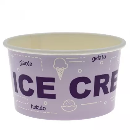 Μπωλ Παγωτού Sanitas Professional Χάρτινο 250ml Συσκευασία 50 Τεμαχίων Λιλά