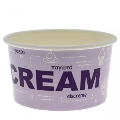 Μπωλ Παγωτού Sanitas Professional Χάρτινο 250ml Συσκευασία 50 Τεμαχίων Λιλά