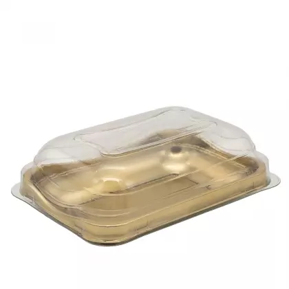 Μπωλ Πλαστικό Onda Με Διάφανο Καπάκι 24x18cm Συσκευασία 5 Τεμαχίων