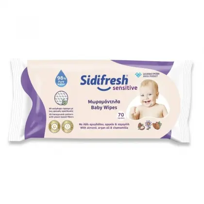 Μωρομάντηλα Sidifresh Sensitive Συσκευασία 70 Τεμαχίων