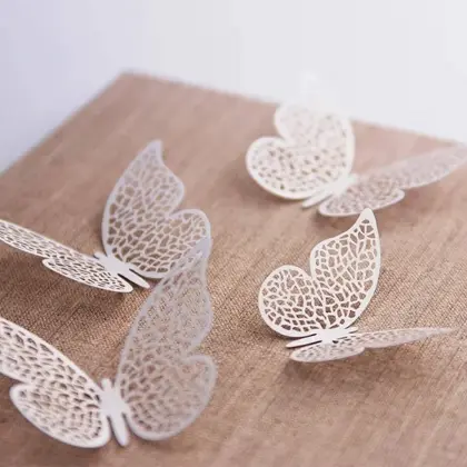 Πεταλούδες Χάρτινες Διακοσμητικές 8x5cm Συσκευασία 10 Τεμαχίων