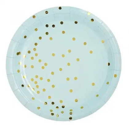 Πιάτα Χάρτινα Μίας Χρήσης Με Μικρά Πουά Φ23cm Συσκευασία 10 Τεμαχίων