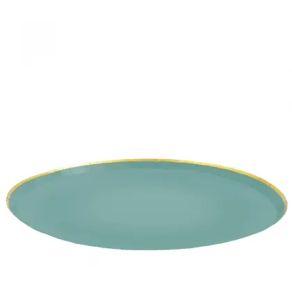 Πιάτα Χάρτινα Μίας Χρήσης Με Χρυσό Περίγραμμα Ρίγα Φ18cm Συσκευασία 10 Τεμαχίων