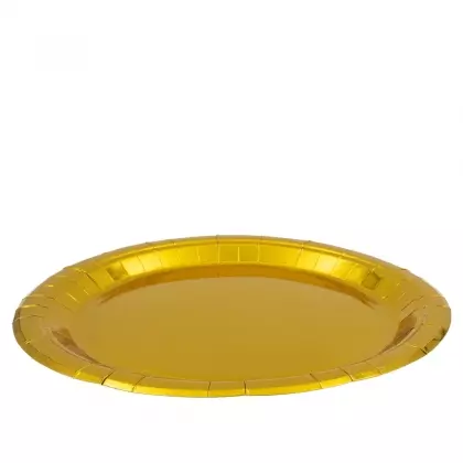 Πιάτα Χάρτινα Μίας Χρήσης Μεταλιζέ Φ18cm Συσκευασία 10 Τεμαχίων