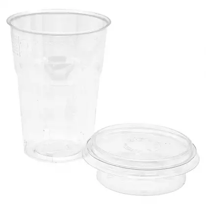 Μπωλ PET 390ml Με Καπάκι Και Δοχείο 9ml Συσκευασία 50 Τεμαχίων