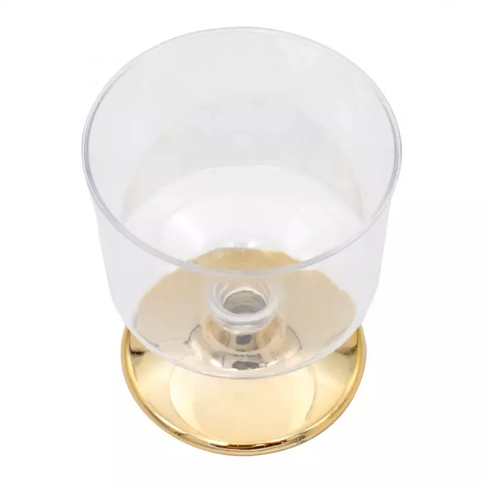 Ποτήρι Πλαστικό Διάφανο Σφηνάκι Με Πόδι 50ml Συσκευασία 6 Τεμαχίων