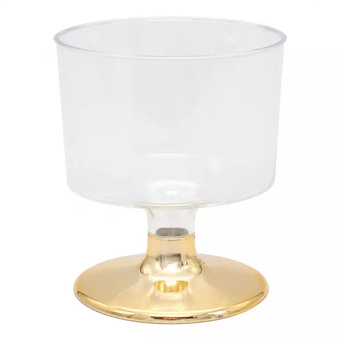 Ποτήρι Πλαστικό Διάφανο Σφηνάκι Με Πόδι 50ml Συσκευασία 6 Τεμαχίων