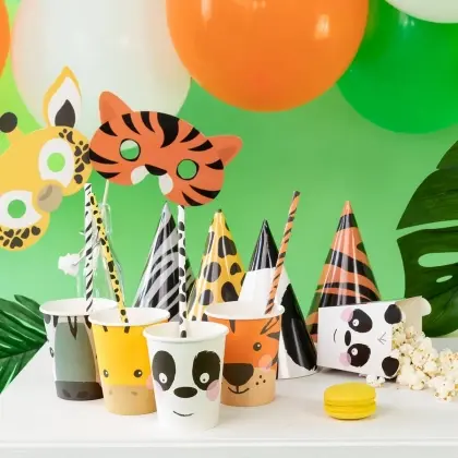 Ποτήρια Χάρτινα Jungle Safari Animals Συσκευασία 4 Τεμαχίων