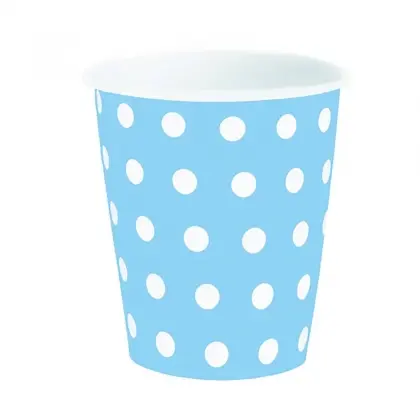 Ποτήρια Χάρτινα Με Πουά Σχέδιο 220ml Συσκευασία 6 Τεμαχίων