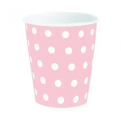 Ποτήρια Χάρτινα Με Πουά Σχέδιο 220ml Συσκευασία 6 Τεμαχίων