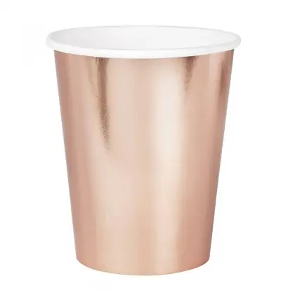 Ποτήρια Χάρτινα Μεταλιζέ 220ml Συσκευασία 6 Τεμαχίων