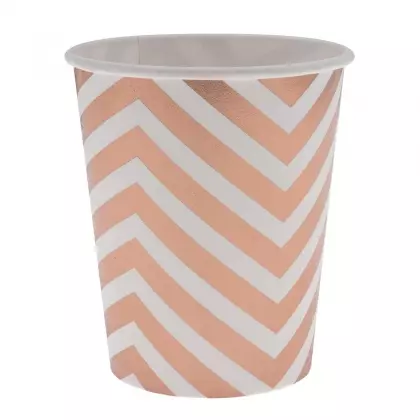 Ποτήρια Χάρτινα Μίας Χρήσης Με Γεωμετρικά Σχέδια 250ml Συσκευασία 10 Τεμαχίων