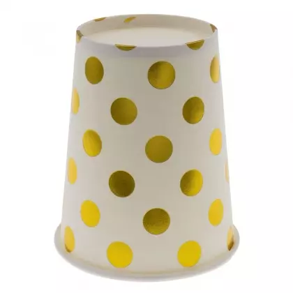 Ποτήρια Χάρτινα Μίας Χρήσης Με Μεγάλα Πουά 250ml Συσκευασία 10 Τεμαχίων