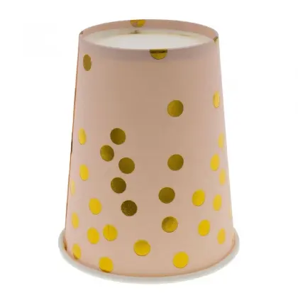 Ποτήρια Χάρτινα Μίας Χρήσης Με Μικρά Πουά 250ml Συσκευασία 10 Τεμαχίων