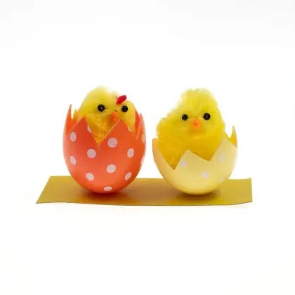 Πουλάκια Διακοσμητικά Σινίλ 5cm Συσκευασία 2 Τεμαχίων