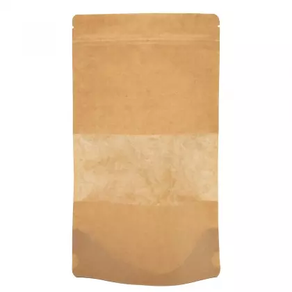 Σακουλάκι Χάρτινο XLarge Με Κλείσιμο Zip Και Παράθυρο Ζελατίνα 18x29cm Συσκευασία 10 Τεμαχίων