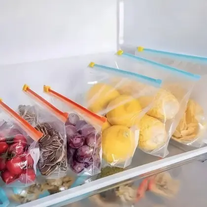 Σακουλάκια Τροφίμων Με Αεροστεγές Κλείσιμο Με Zip Slider 20x18cm Συσκευασία 16 Τεμαχίων