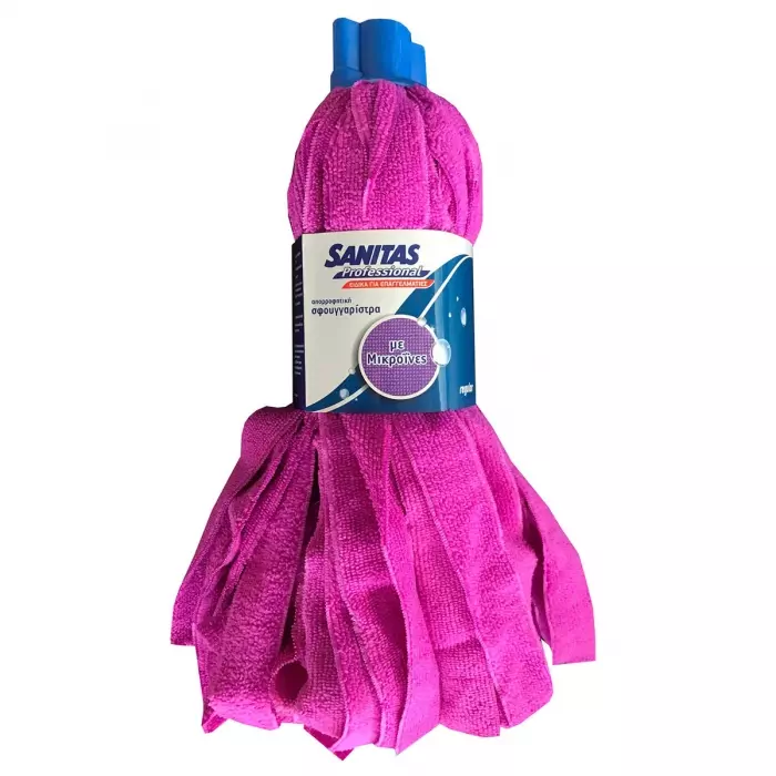 Σφουγγαρίστρα Sanitas Professional Βιδωτή Μικροϊνών Με Λωρίδα