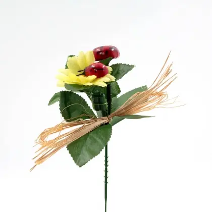 Σύνθεση Διακοσμητική Με Πασχαλίτσες Και Λουλούδια