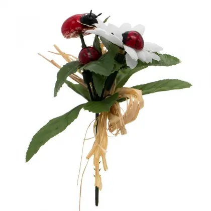 Σύνθεση Διακοσμητική Με Πασχαλίτσες Και Λουλούδια