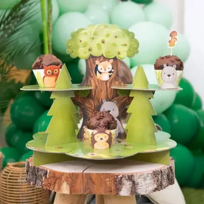 Θήκη Διακοσμητική Για Cupcakes Χάρτινη Forest Friends Συσκευασία 6 Τεμαχίων