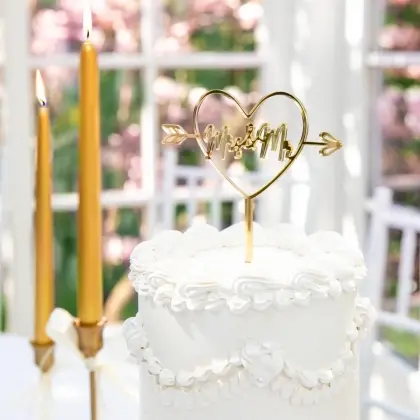 Topper Ακρυλικό “Mrs & Mr” 14,5x13cm