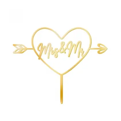 Topper Ακρυλικό “Mrs & Mr” 14,5x13cm