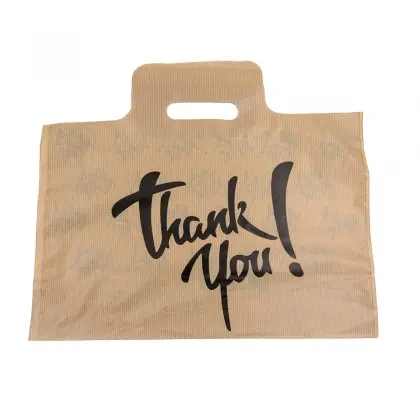 Τσάντα Πλαστική “Thank You” Με Χερούλι Χούφτα 40x24x4cm Συσκευασία 10 Τεμαχίων