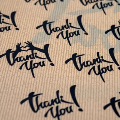 Τσάντα Πλαστική “Thank You” Με Χερούλι Χούφτα 45x35x6cm Συσκευασία 10 Τεμαχίων