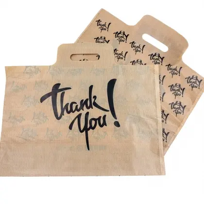 Τσάντα Πλαστική “Thank You” Με Χερούλι Χούφτα 45x35x6cm Συσκευασία 10 Τεμαχίων