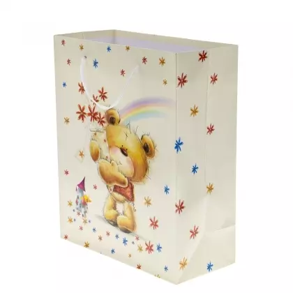 Τσάντα Χάρτινη Αρκουδάκι Με Κορδόνι 18x8x21.5cm